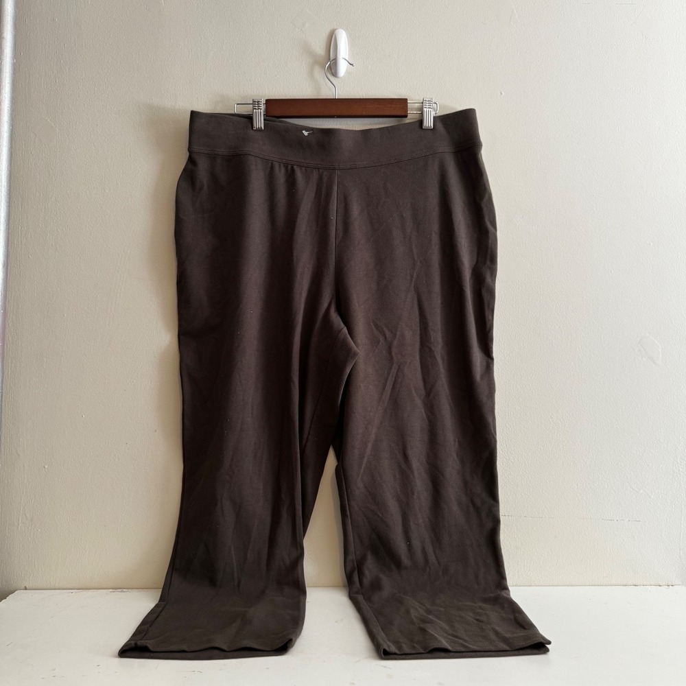 Preswick & Moore‎ Women's 2X Chocolate Brown Cotton Blend Stretch Athleisure